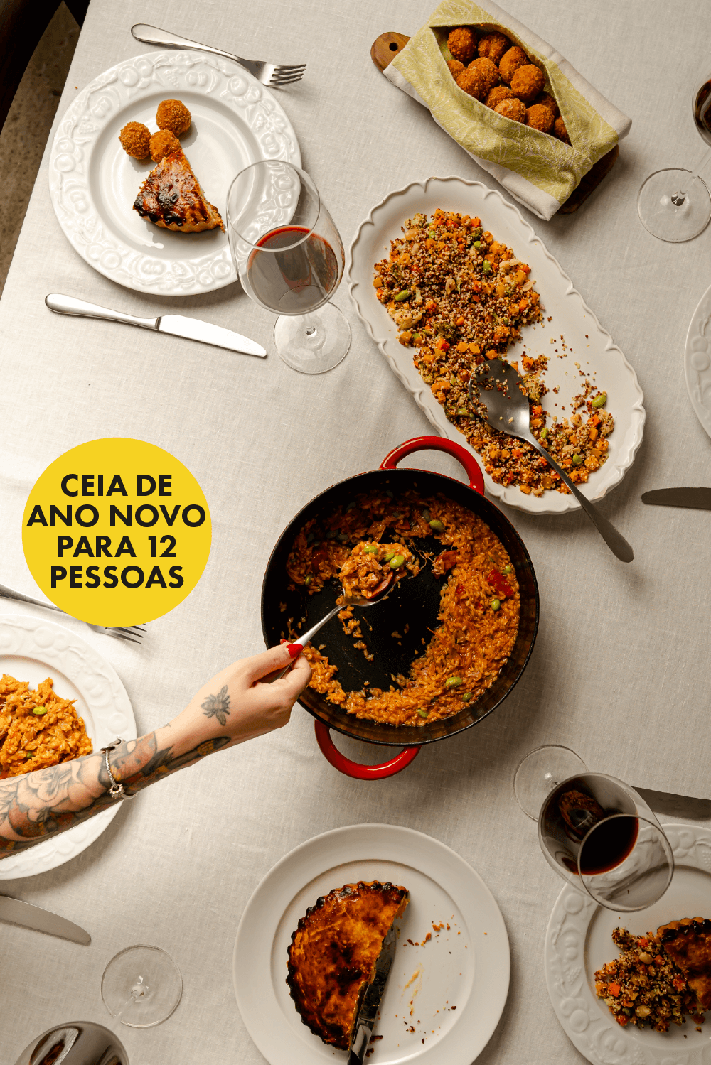 Ceia de natal para 12 pessoas